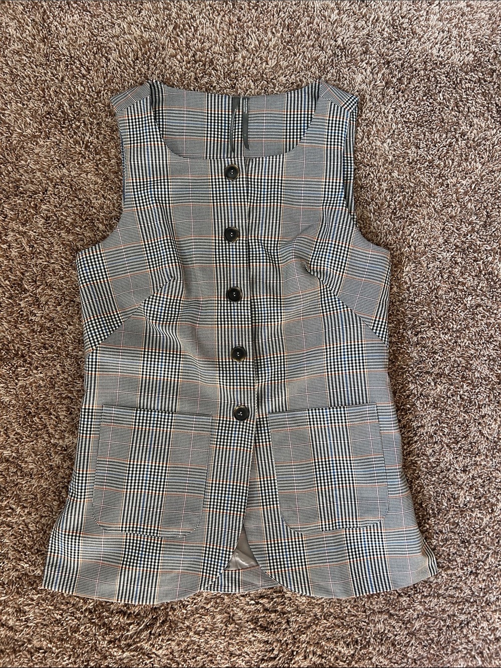 Plaid Anthropologie Lined Vest